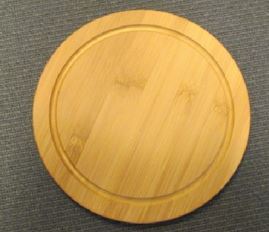 Bambus-Schinkenteller rund