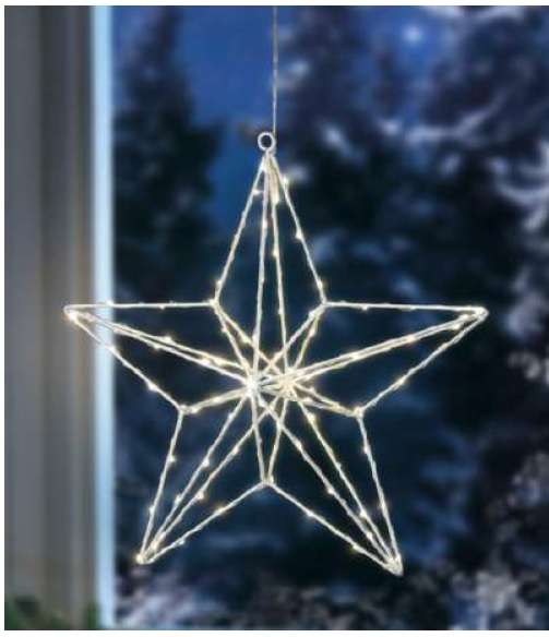 LED Metall Stern, ca. 25 cm