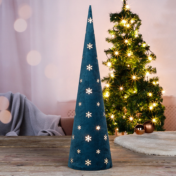 LED Pyramide mit Stoffbezug, ca. 57 cm