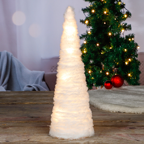 LED Pyramide mit Stoffbezug