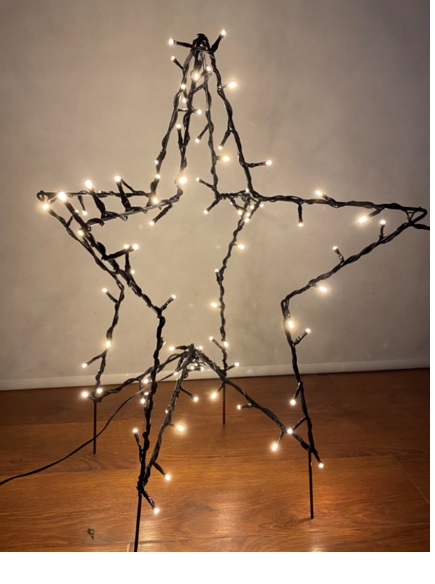 LED 3D Gartenstecker mit Stern Design