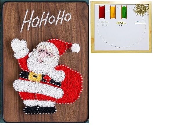 DIY Fadenbild mit im Santa Design