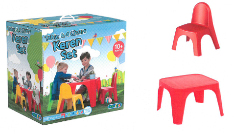 Kindertisch und 4 Stühle