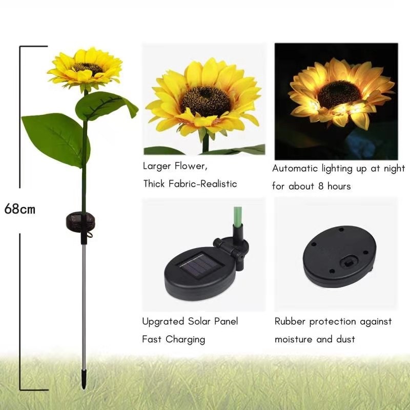 Solar Gartenstecker Sonnenblume 2er Set