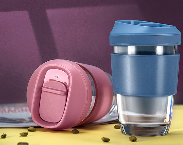 To-Go Becher aus Glas 320ml