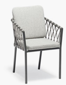 Aluminium Gartenstuhl mit Streifen