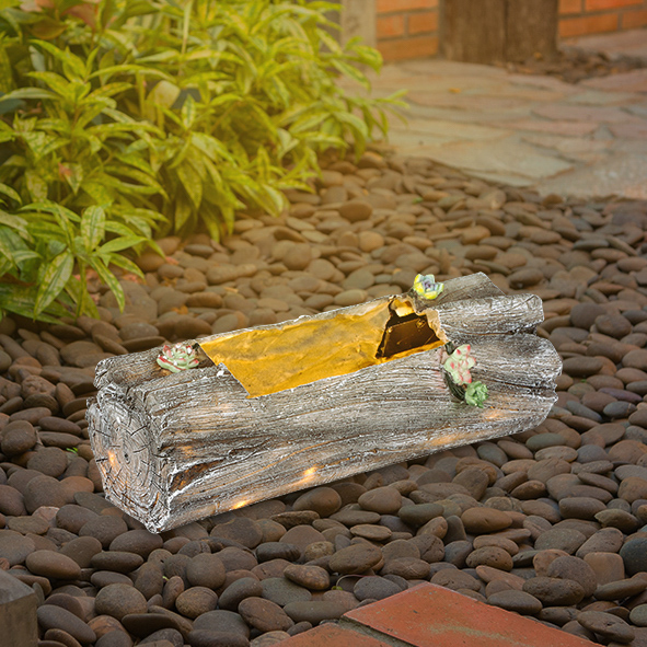 LED Pflanztopf in Baumstammform