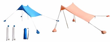 Sonnensegel mit 4 Sandsäcken UV 50+