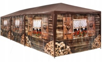 Pavillon 3x6m, mit 6 bedruckten Seitenwänden