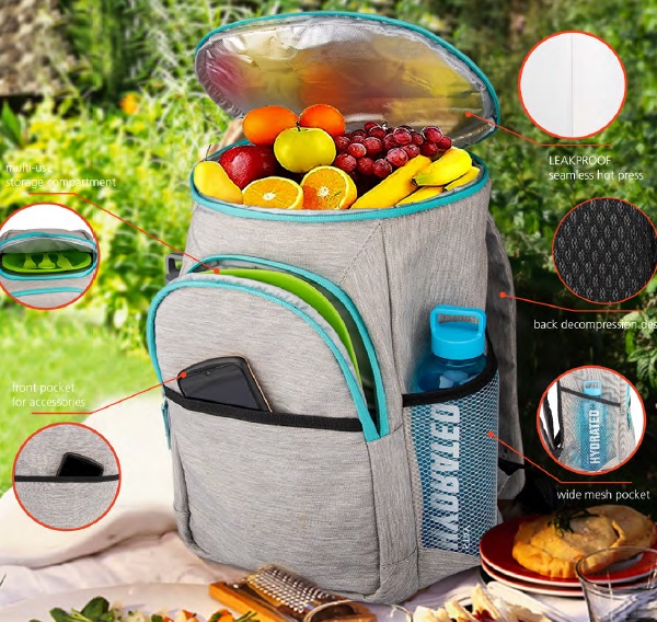 Rucksack mit 18 Liter Kühlfach