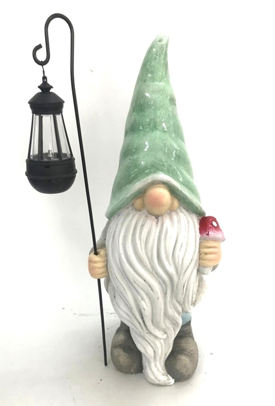Gartenzwerg mit Solarlampe