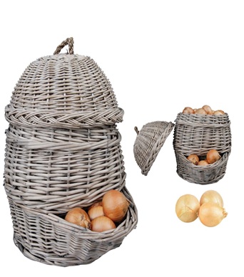 Zwiebelkorb aus Weide