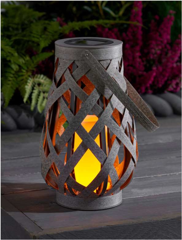 LED Solar Rattan-Laterne