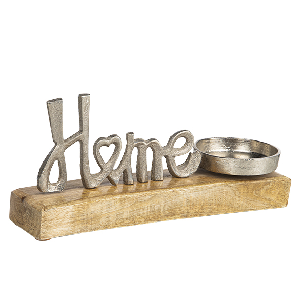Deko Home Schriftzug mit Kerzenhalter