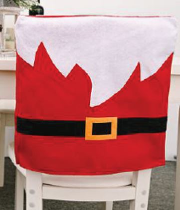 Stuhlhusse im Weihnachtsdesign