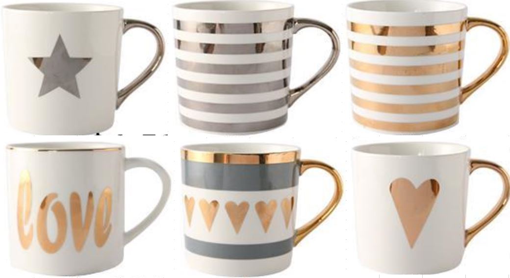 Becher im Golddesign, 400ml