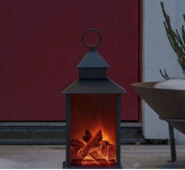 LED Kamin - Laterne