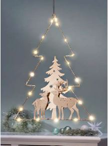 LED Silhouette im Tannendesign