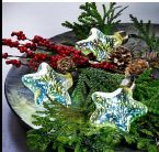 LED Lichterkette mit 3 Glas Sternen