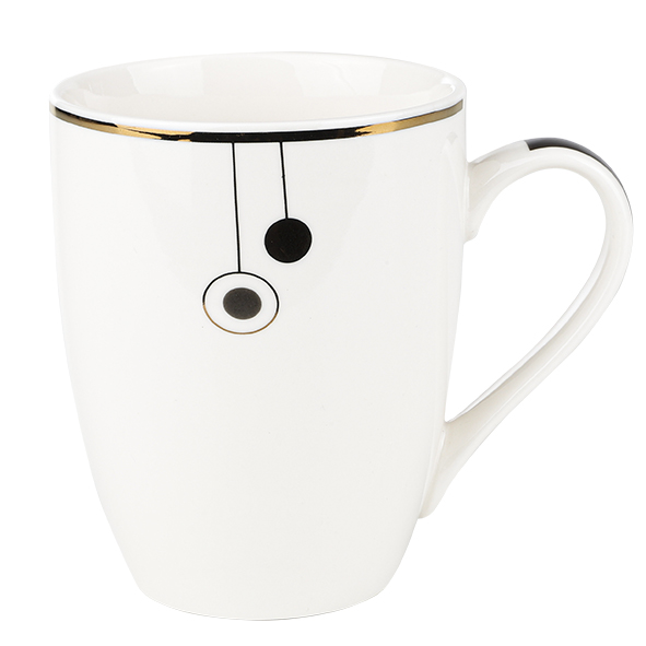 Becher Motiv mit Goldrand