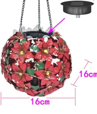Solar Hängeleuchte im Blumendesign