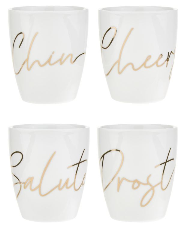 Becher, Goldschrift, 340ml