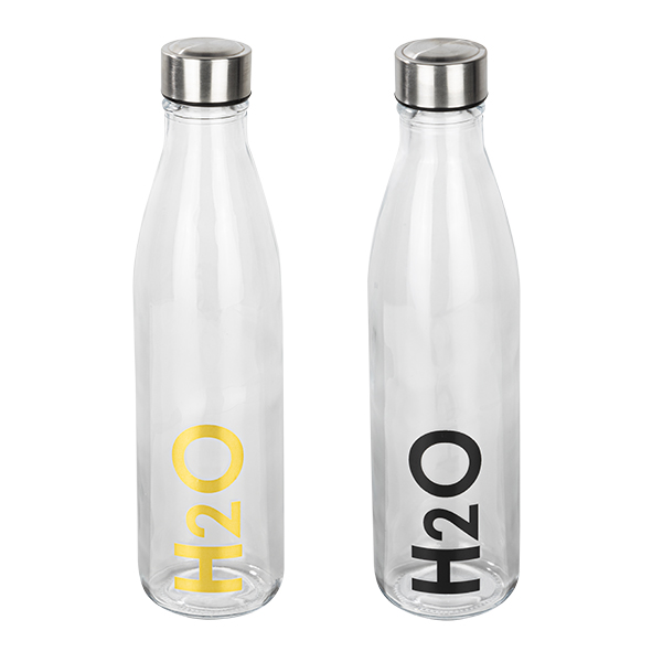 Glasflasche, H2O, 750ml