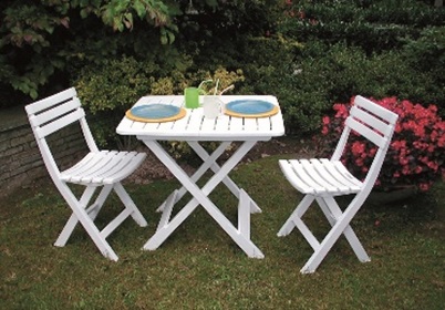 Camping Möbel Set, weiß