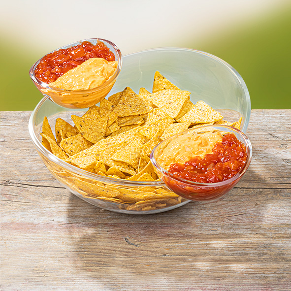 Snackschale inkl. 2 Dipschalen