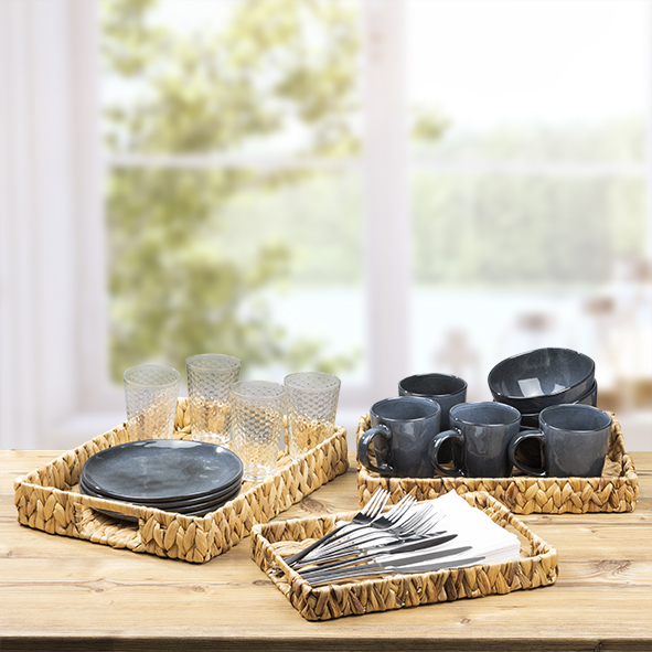 Dekotablett, Griffe, 3er-Set