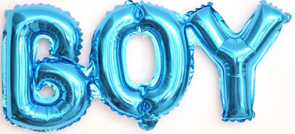 Folienballon, Boy,32x84cm