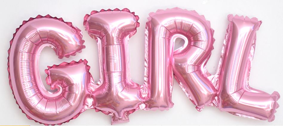 Folienballon, Girl, 32x84cm