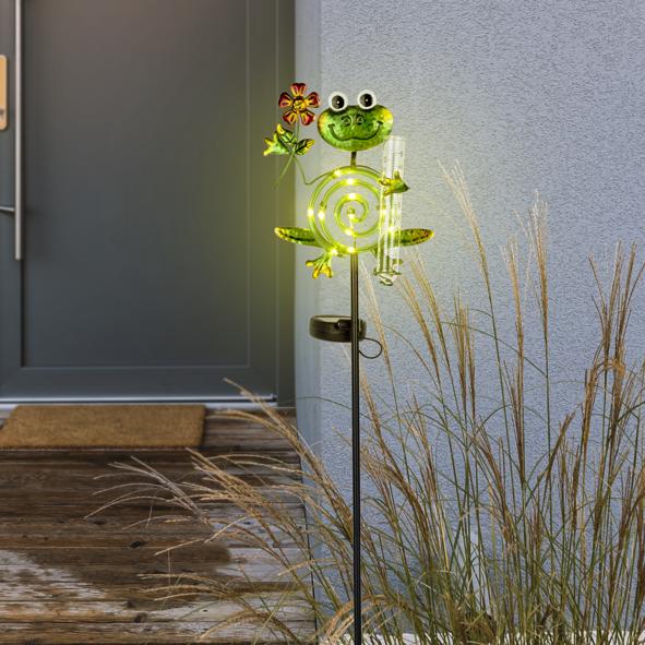 LED Solar Gartenstecker Frosch