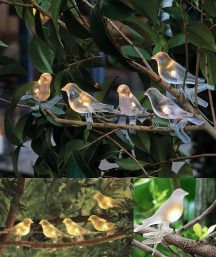 LED Solar Lichterkette Vögel