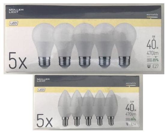 Glühbirnen, LED, 5er, sortiert