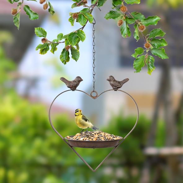 Vogelfuttertstation aus Gusseisen