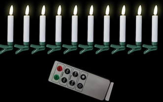 10 kabellose LED Weihnachtskerzen
