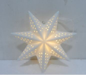 Stern aus Dolomit, mit LED