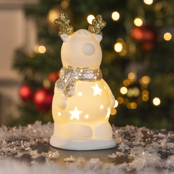 Rentier mit einer warm weißen LED