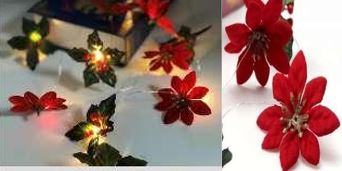 Weihnachtsstern Girlande, ca. 165 cm