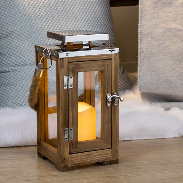 Laterne mit LED Kerze