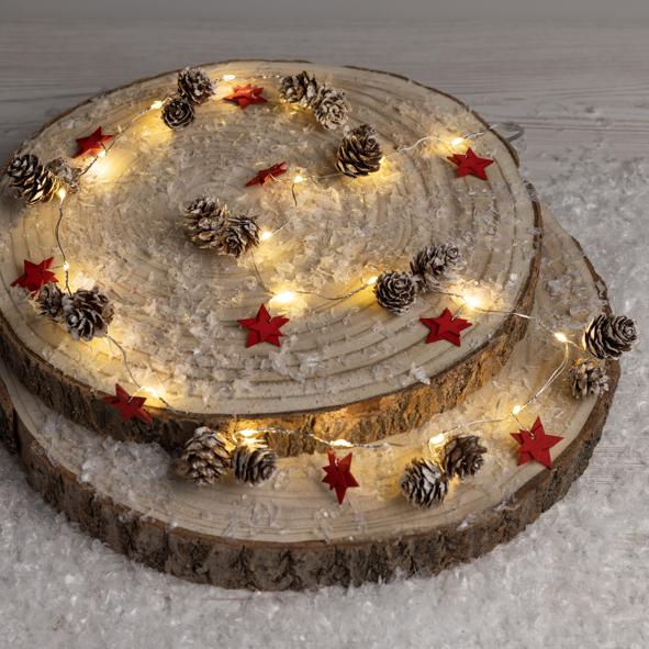 Lichterkette mit 20 warm weißen LEDs