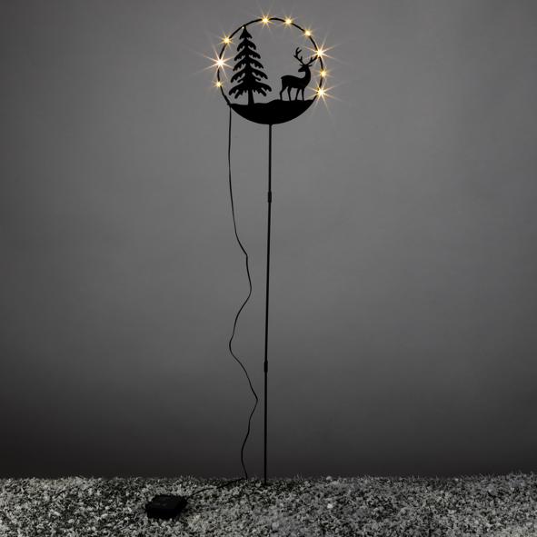 Gartenstecker mit 14 warm weißen LEDs