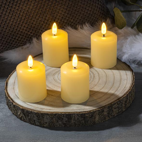 4er Set Flammenloses LED Kerzen