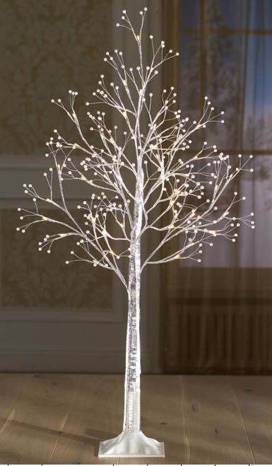 Kunststoff Baum mit 48 warm weißen LEDs