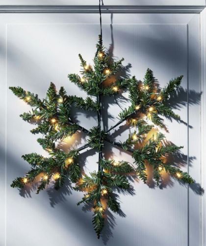 Schneeflocken mit 36 warm weißen LEDs