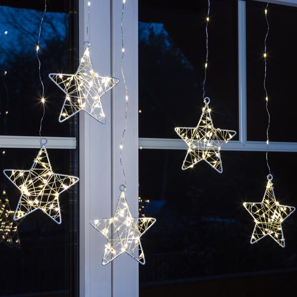 Vorhang mit 5 Sternen, USB Anschluss