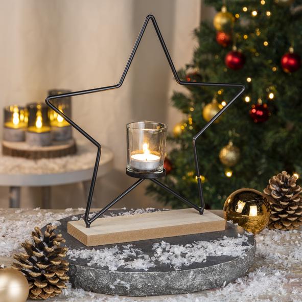 Metall Kerzenhalter im Stern Design