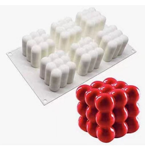 Silikonform 6er zum DIY Kerzen Gießen