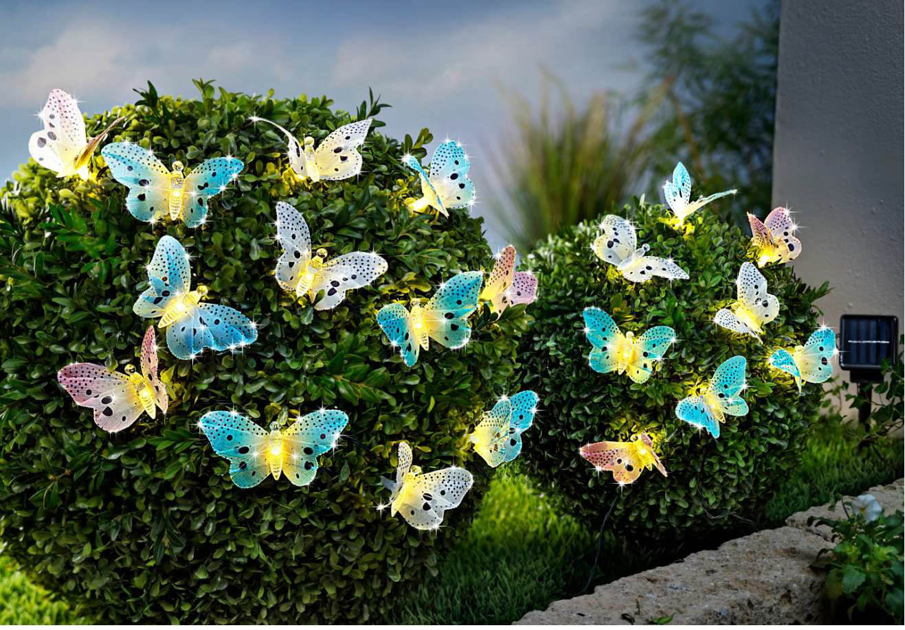 LED Solar Lichterkete "Schmetterlinge"